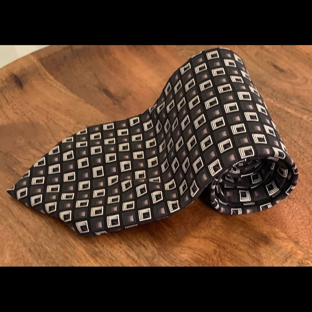 Bergamo New York Black Neck Tie